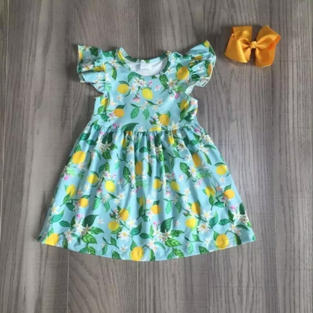 Girls Boutique Lemon dress size 12/18 m   (NEW)